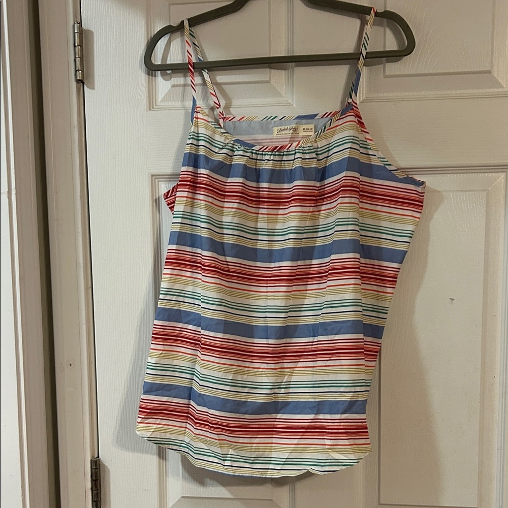 Faded Glory Women's Striped Camisole in Red, Blue, and White